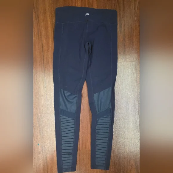 ALO Womens Navy Blue Athletic Leggings Compression Size M, Slight Piling - Picture 4 of 12